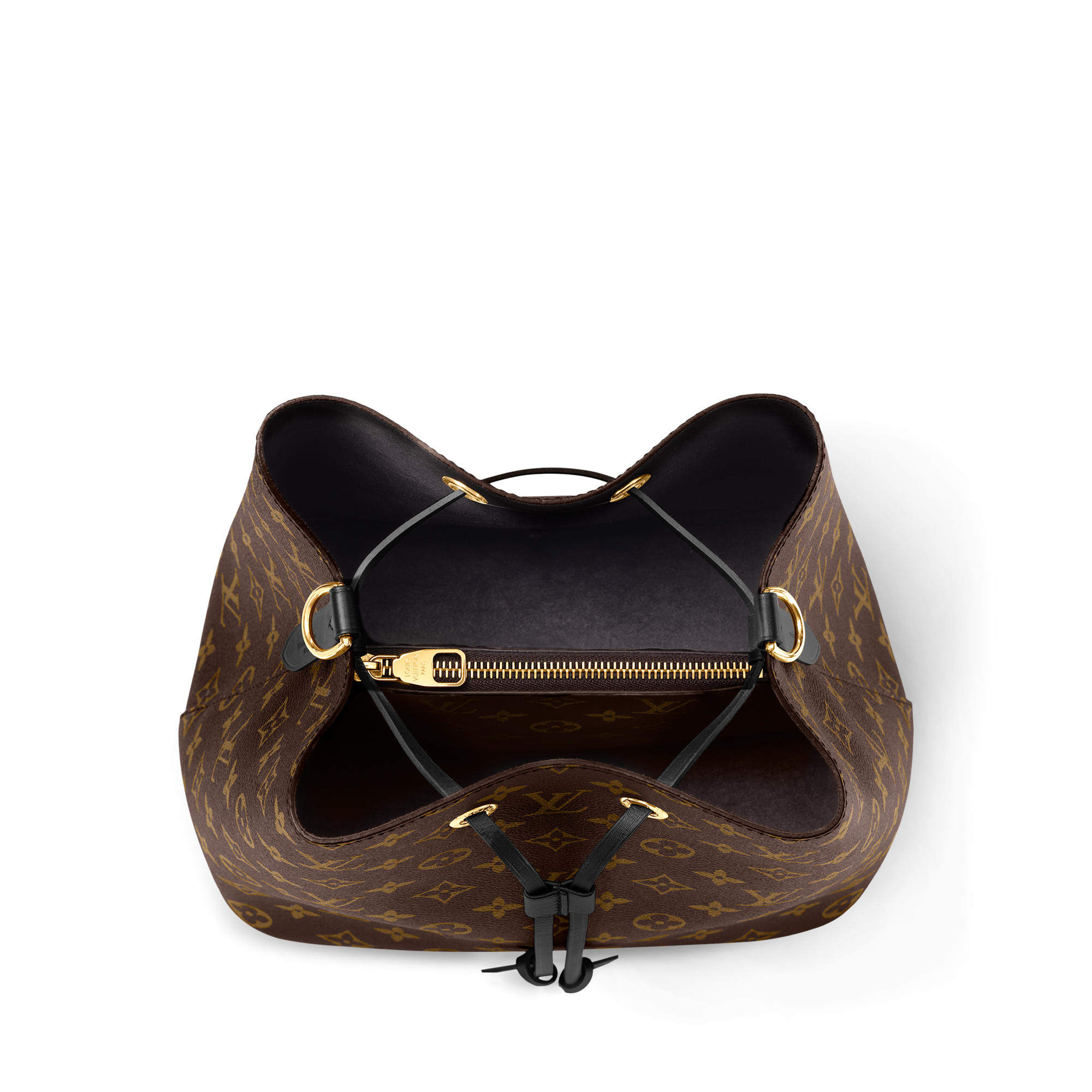 NéoNoé - Bolsa Bucket com Acabamento em Couro Vermelho | LOUIS